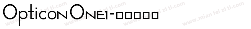 Opticon One1字体转换